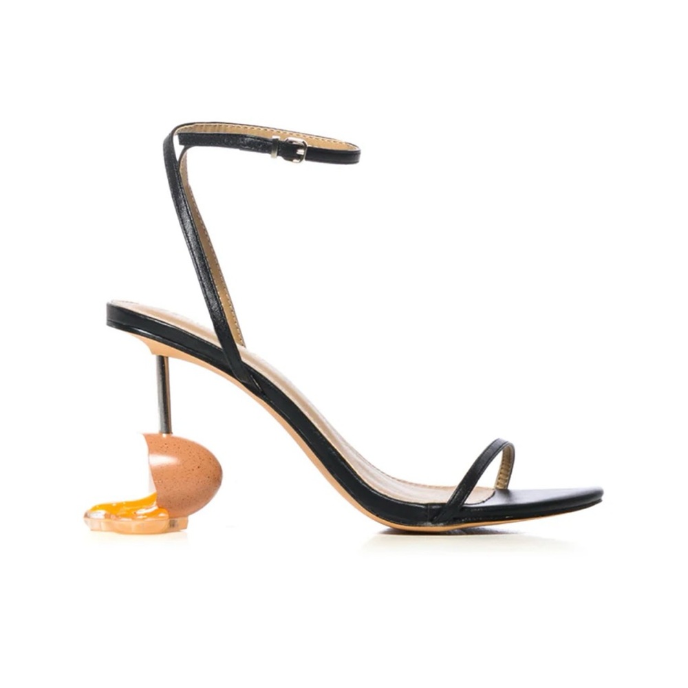 Lemon Black and Tan Heels